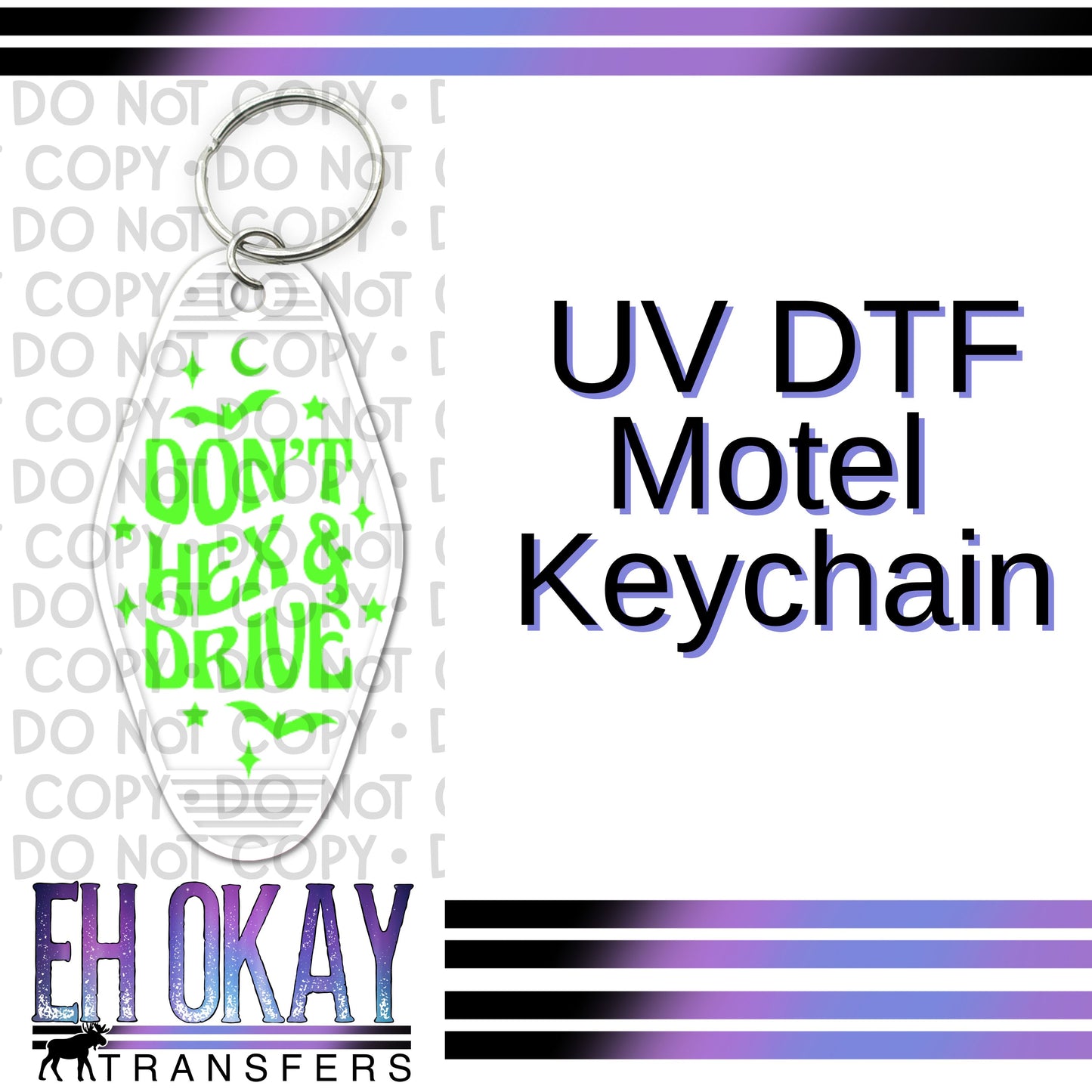 Don't Hex & Drive - UV DTF Keychain Decal