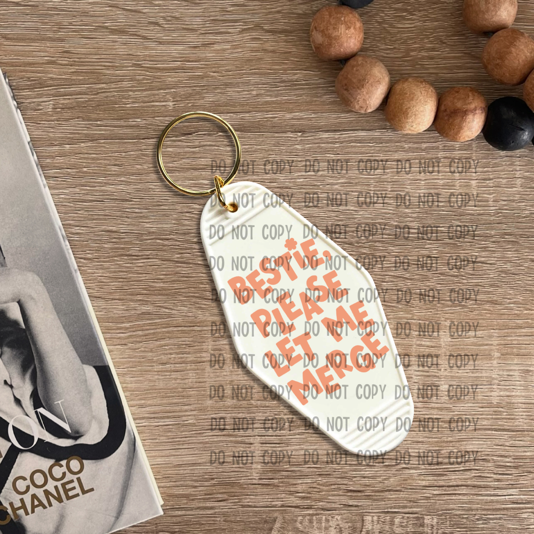 Bestie Please Let Me Merge - UV DTF Keychain Decal