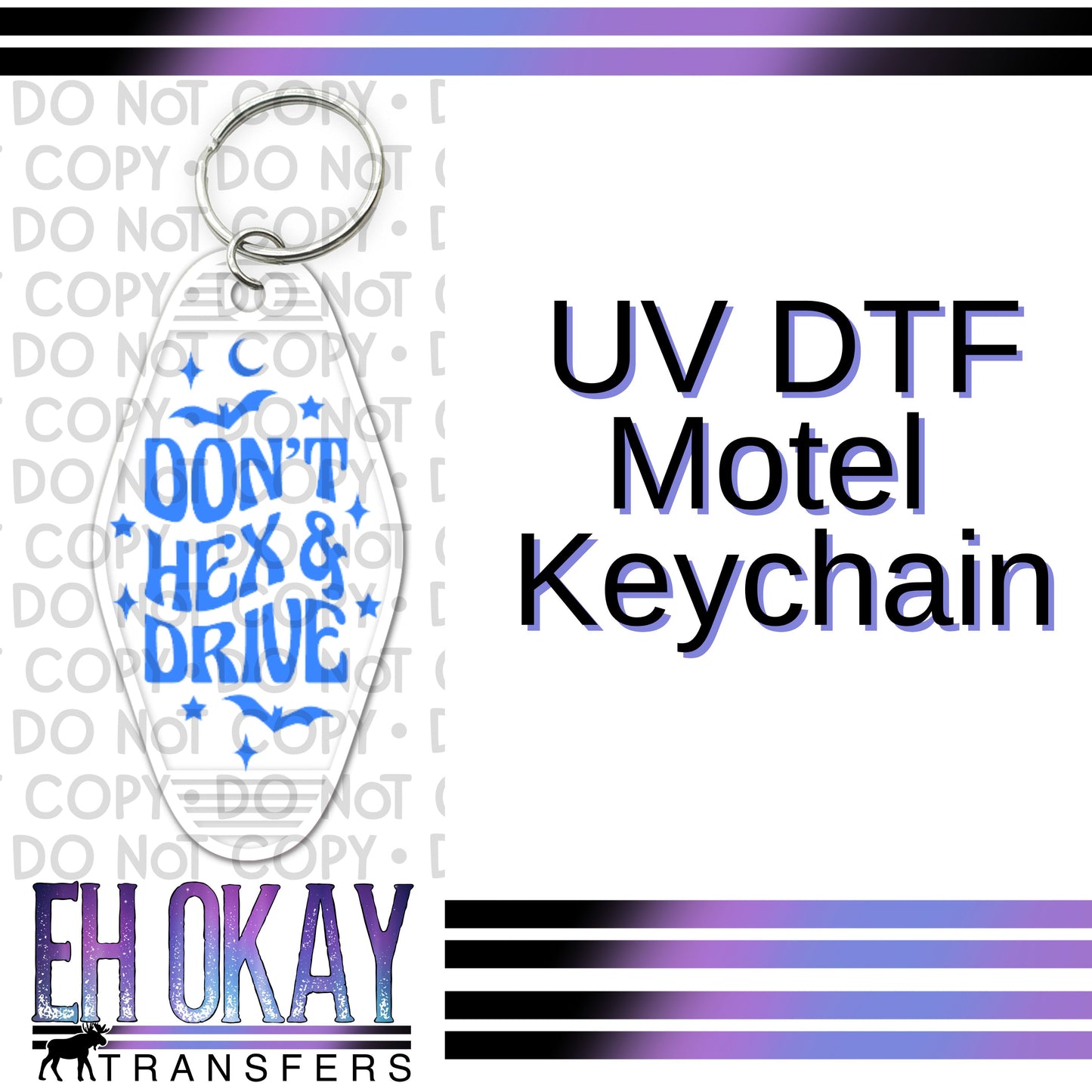 Don't Hex & Drive - UV DTF Keychain Decal