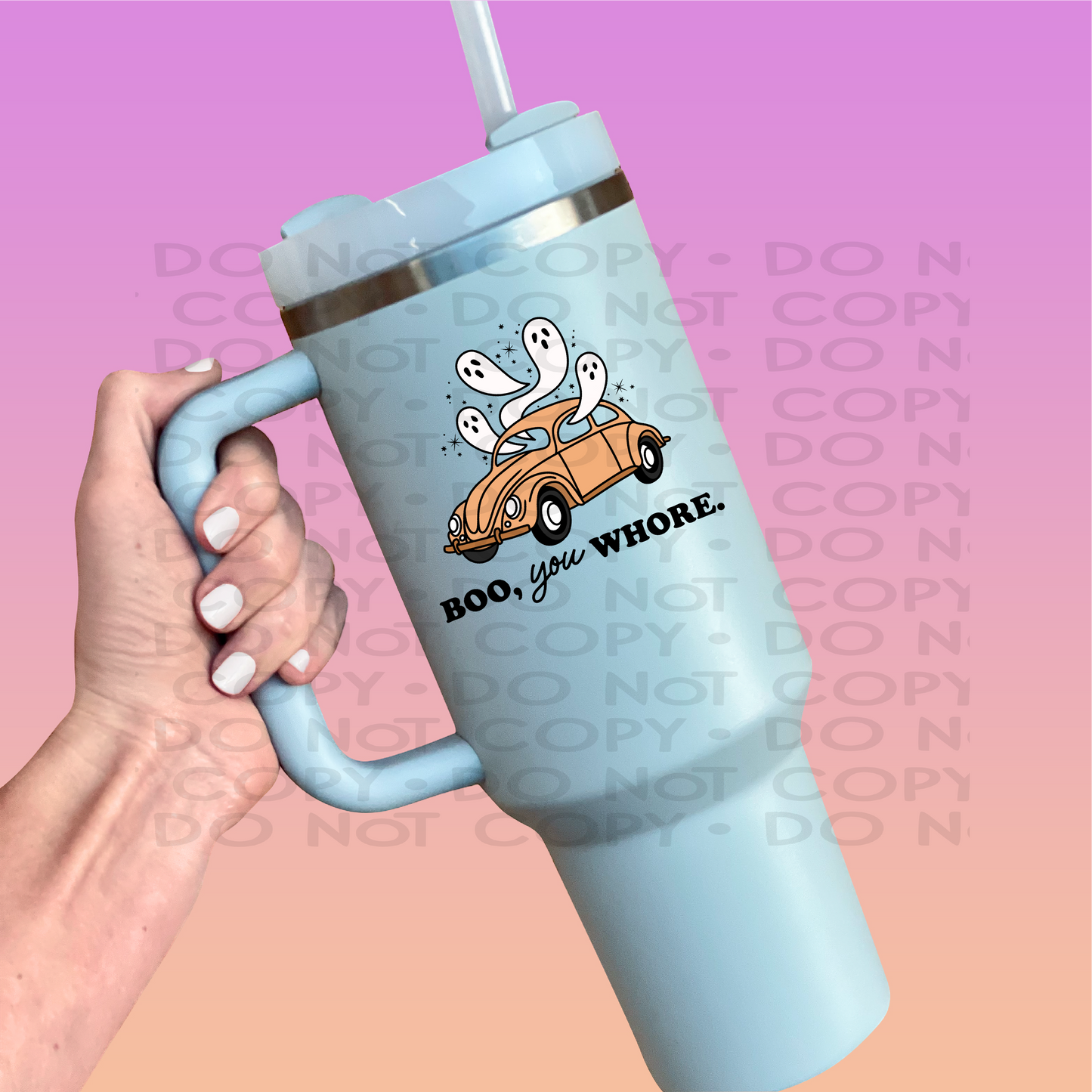 Boo you whore - UV DTF Decal