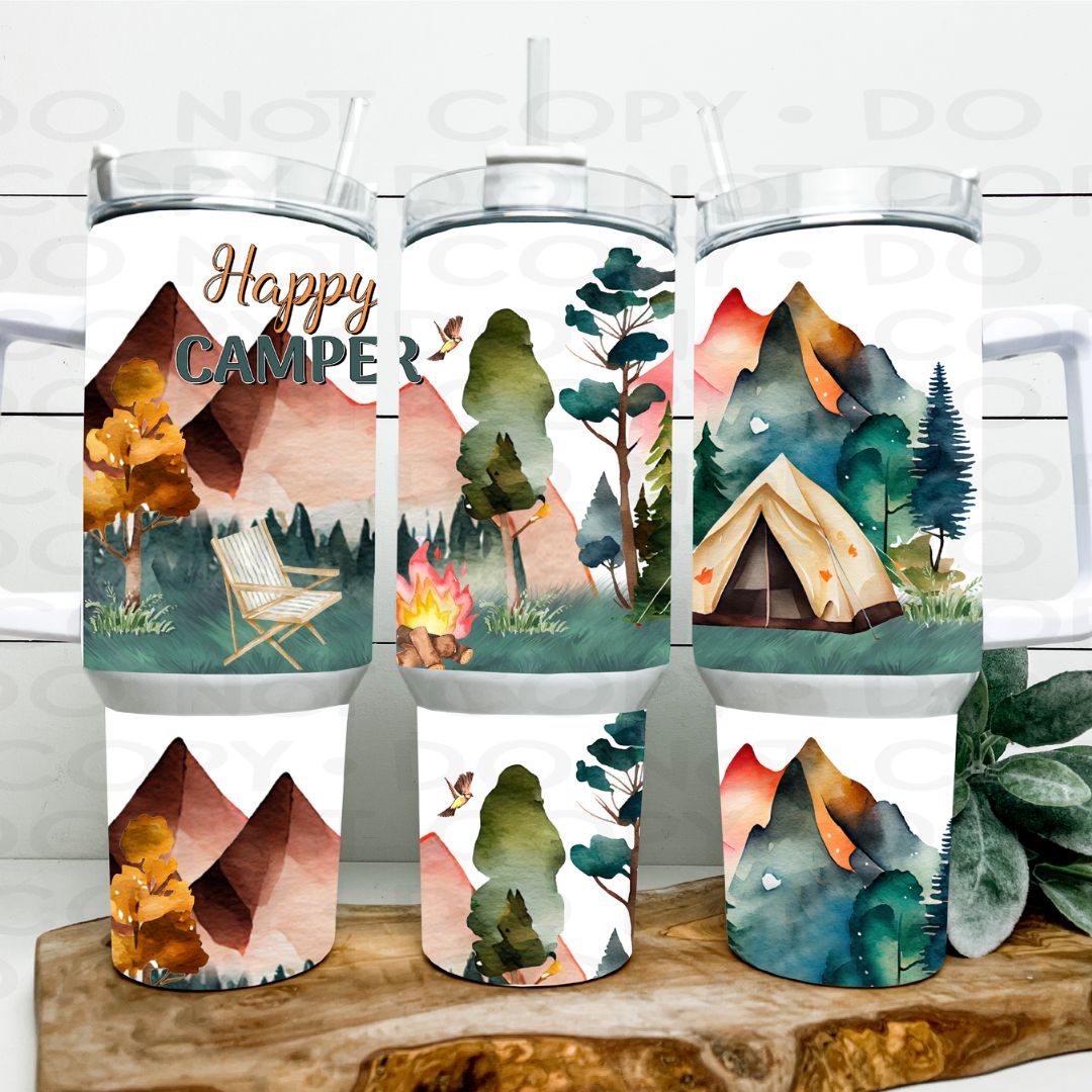Happy Camper - 40oz UV DTF Wrap