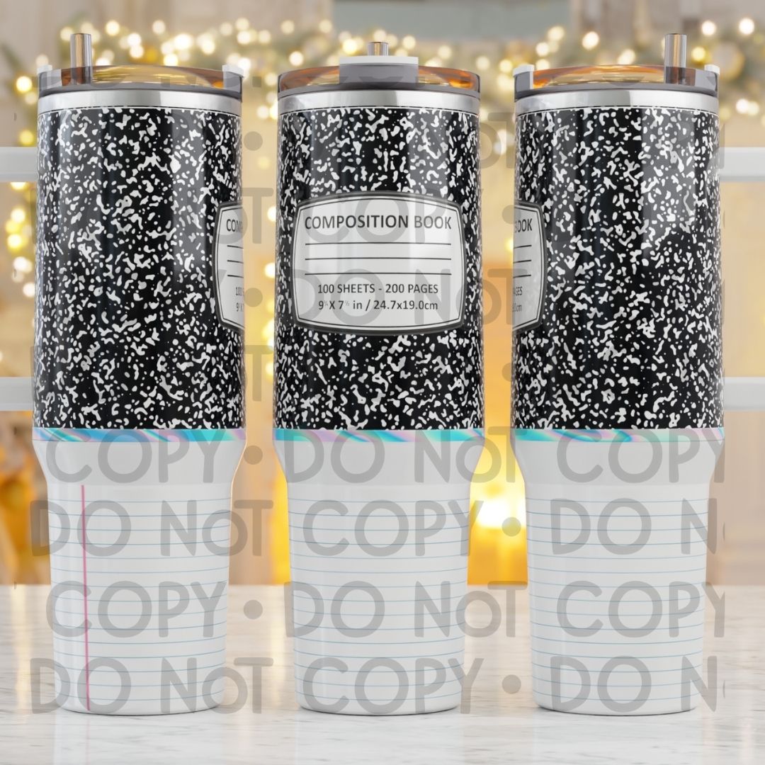 Composition Book - 40oz Sublimation Wrap