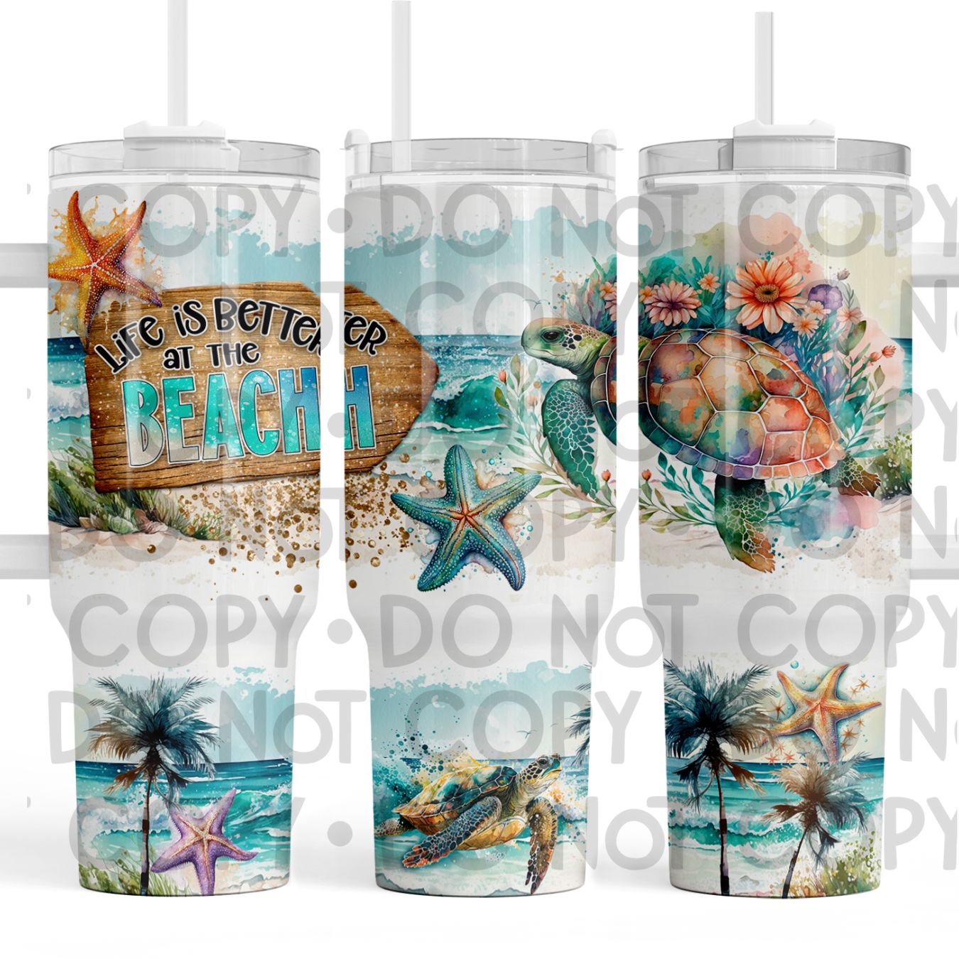 Life Is Better At The Beach - 40oz Sublimation Wrap