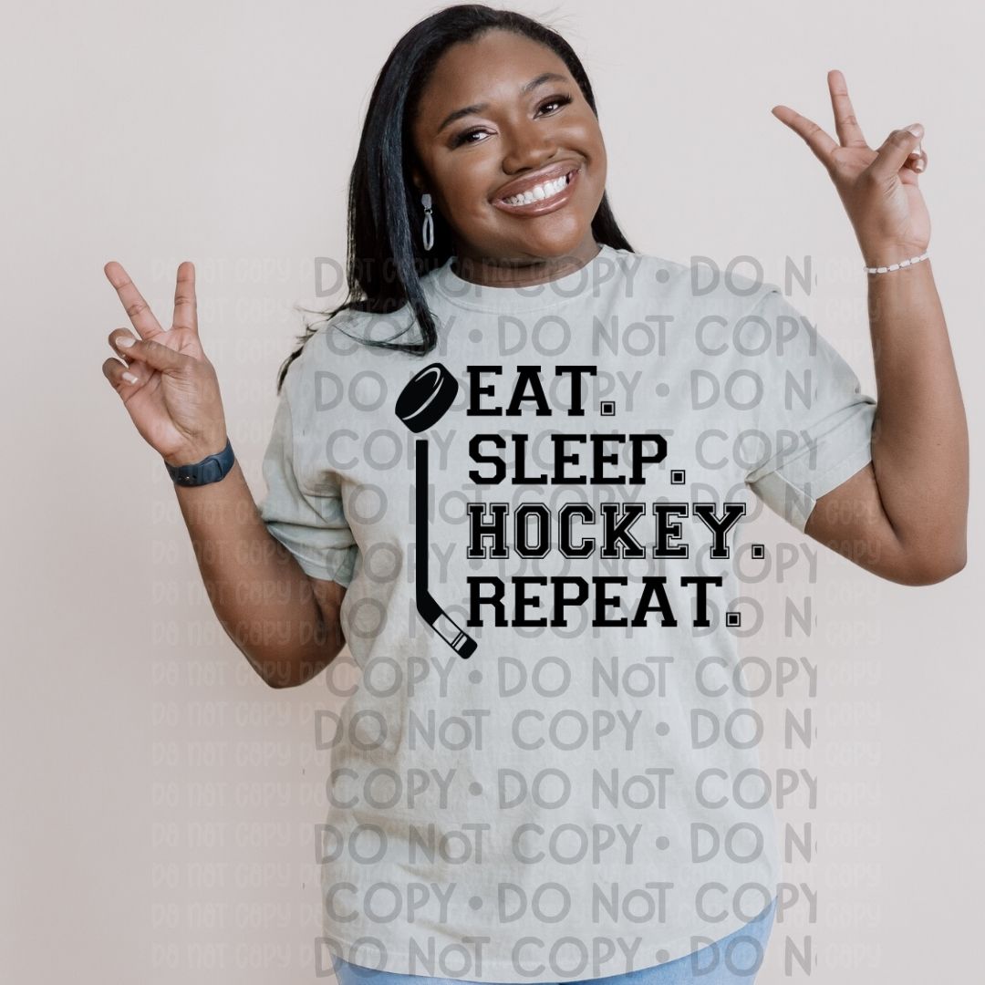 Eat Sleep Hockey Repeat - DTF