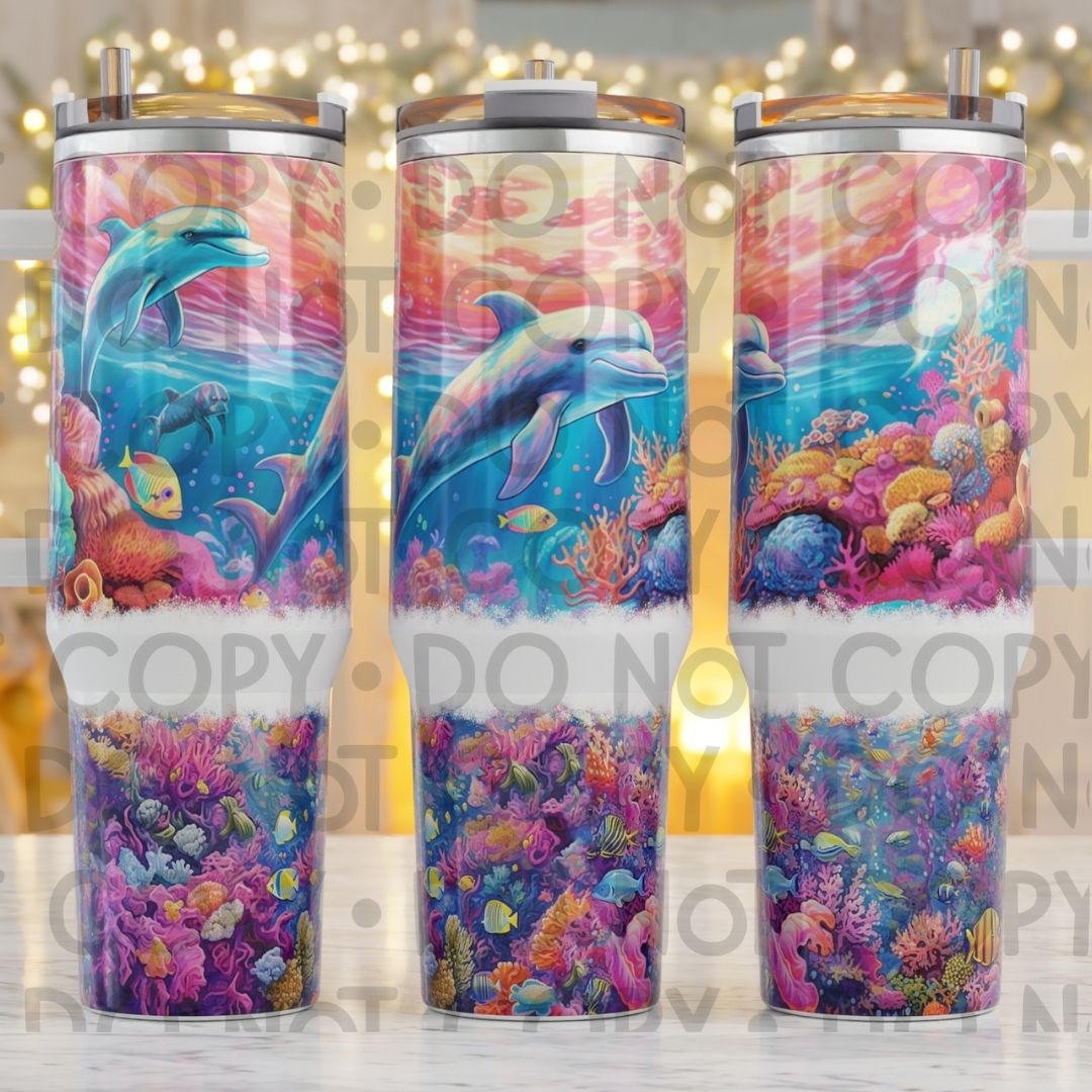 Dolphins - 40oz Sublimation Wrap