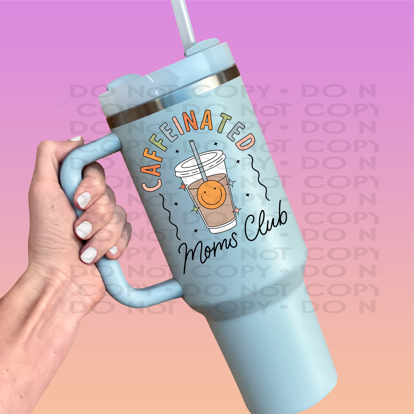 Caffeinated moms club - UV DTF Decal