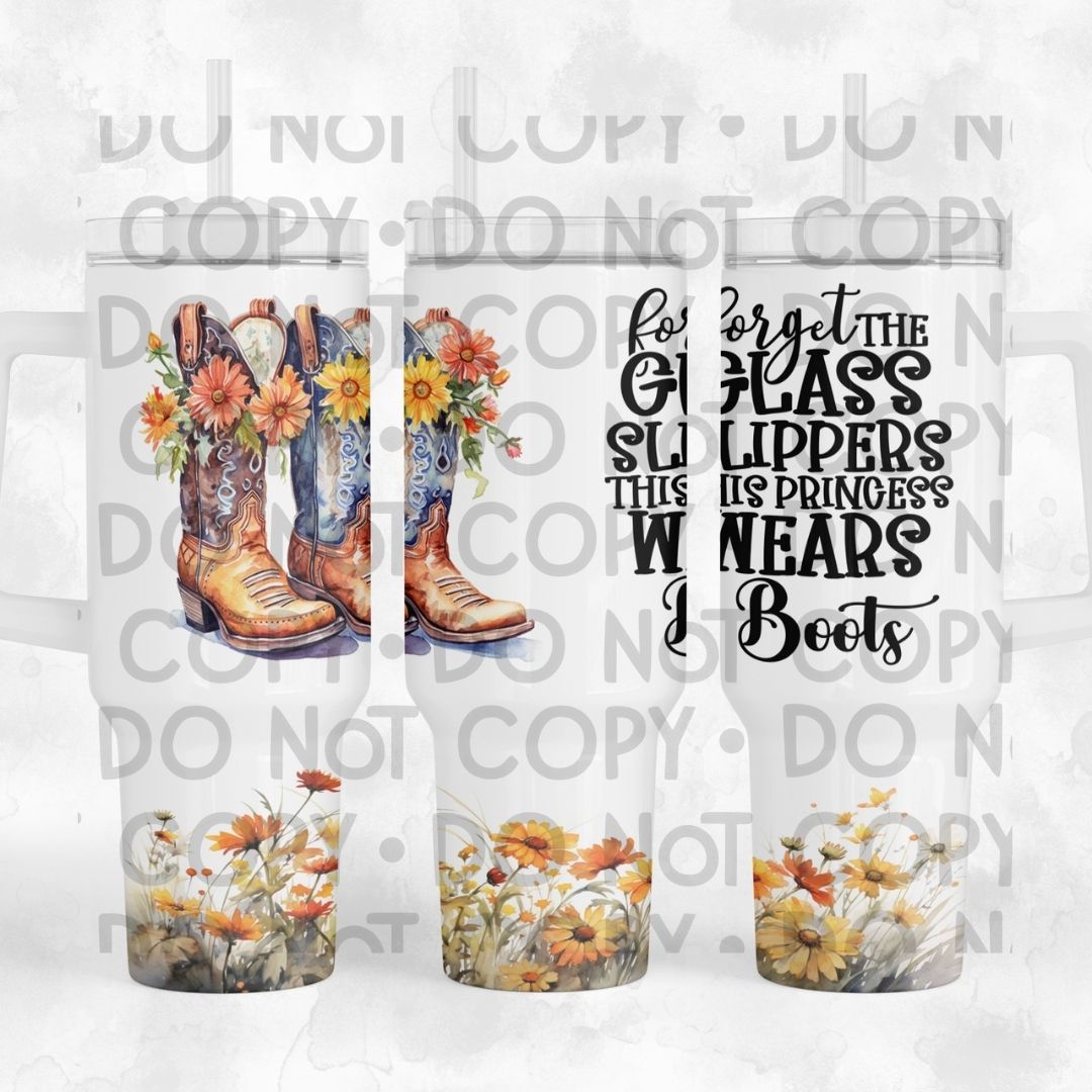 This Princess Wears Boots - 40oz Sublimation Wrap