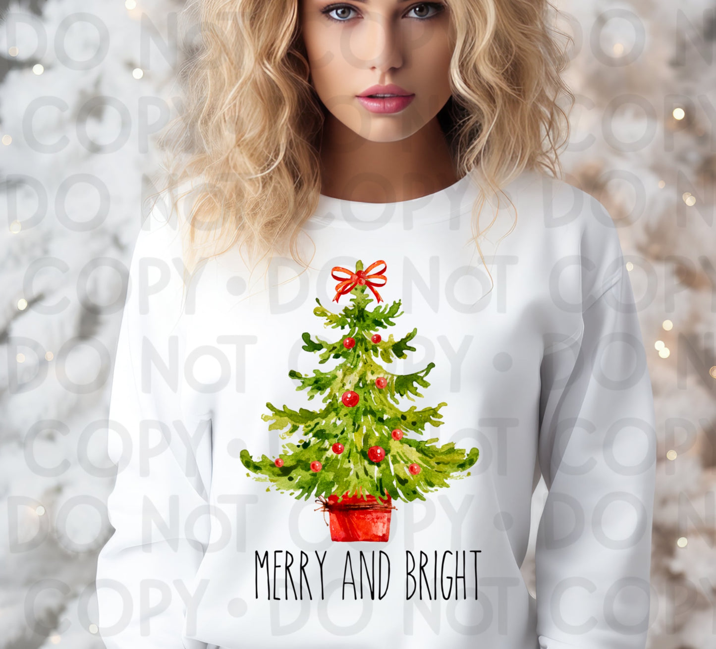 Merry and Bright Tree - DTF