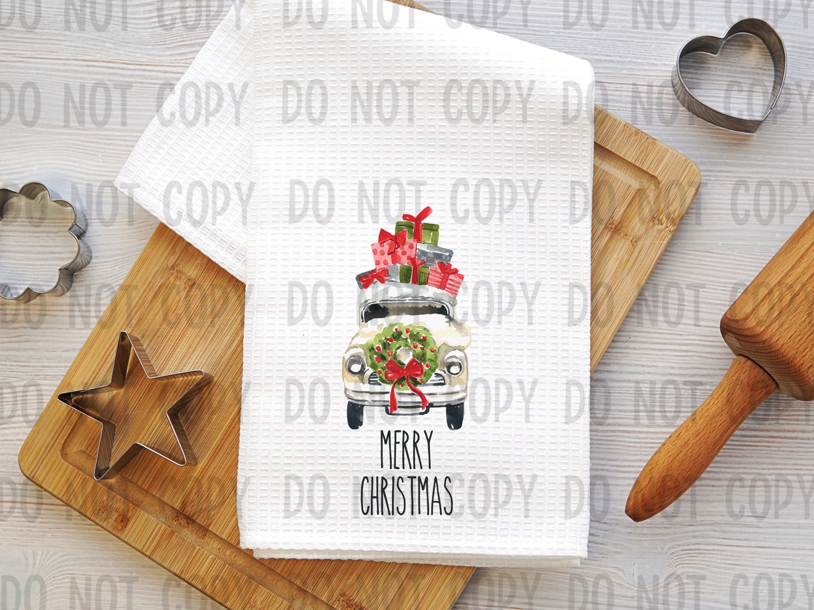 MERRY CHRISTMAS DISH TOWEL - DTF – Eh Okay Transfers