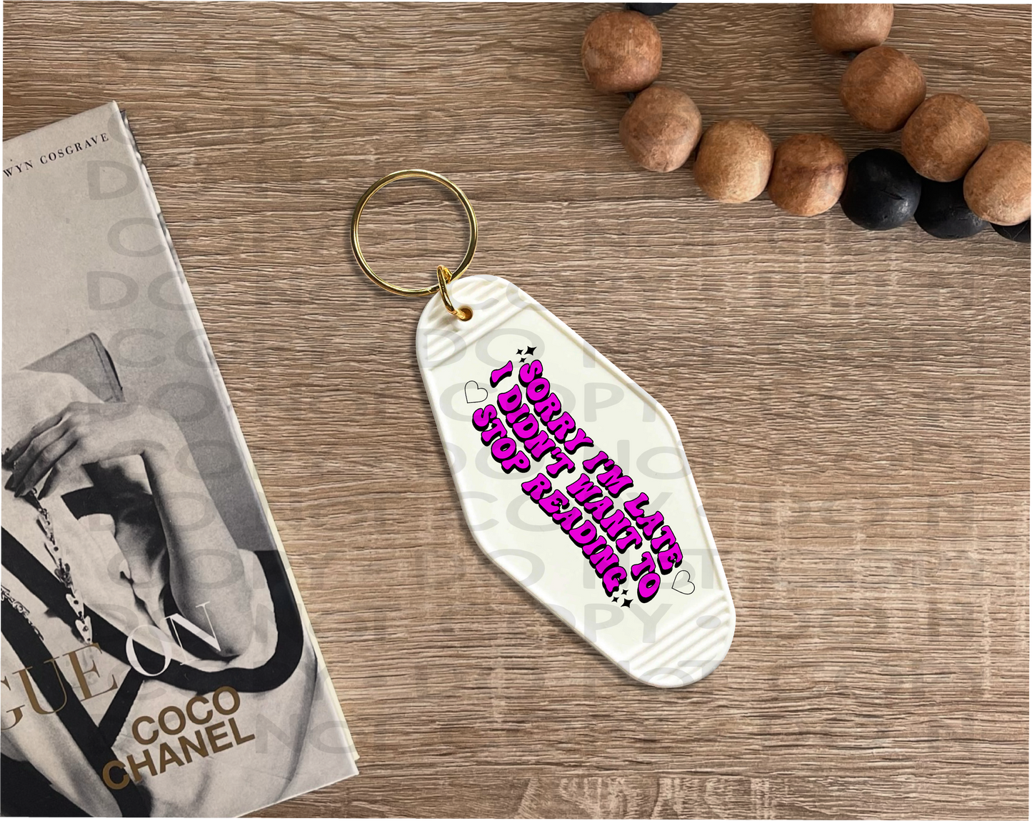 Didn't want to stop reading - UV DTF Keychain Decal