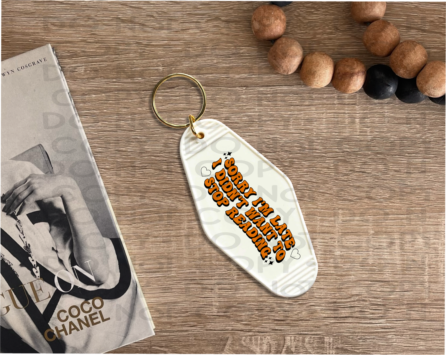 Didn't want to stop reading - UV DTF Keychain Decal