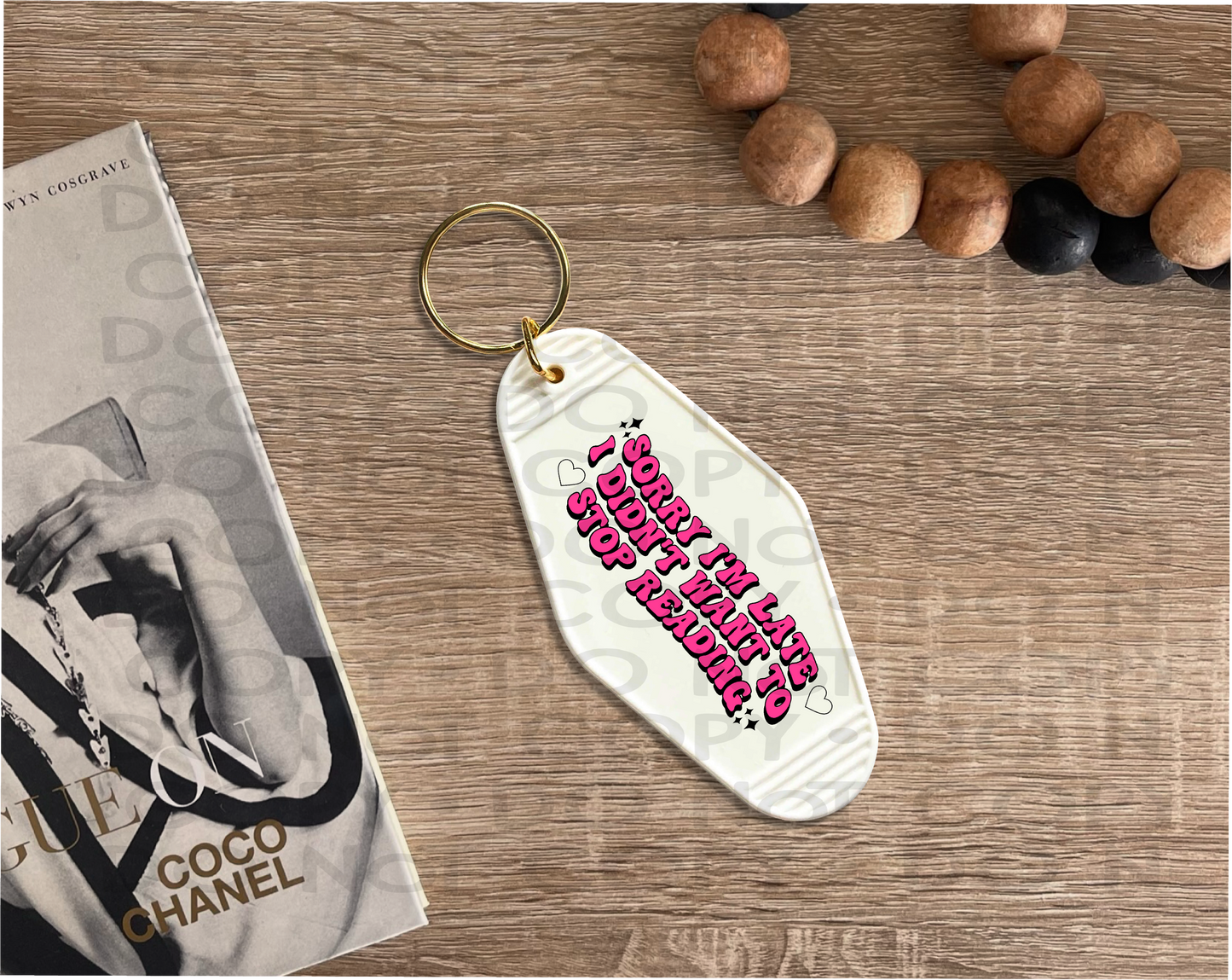 Didn't want to stop reading - UV DTF Keychain Decal