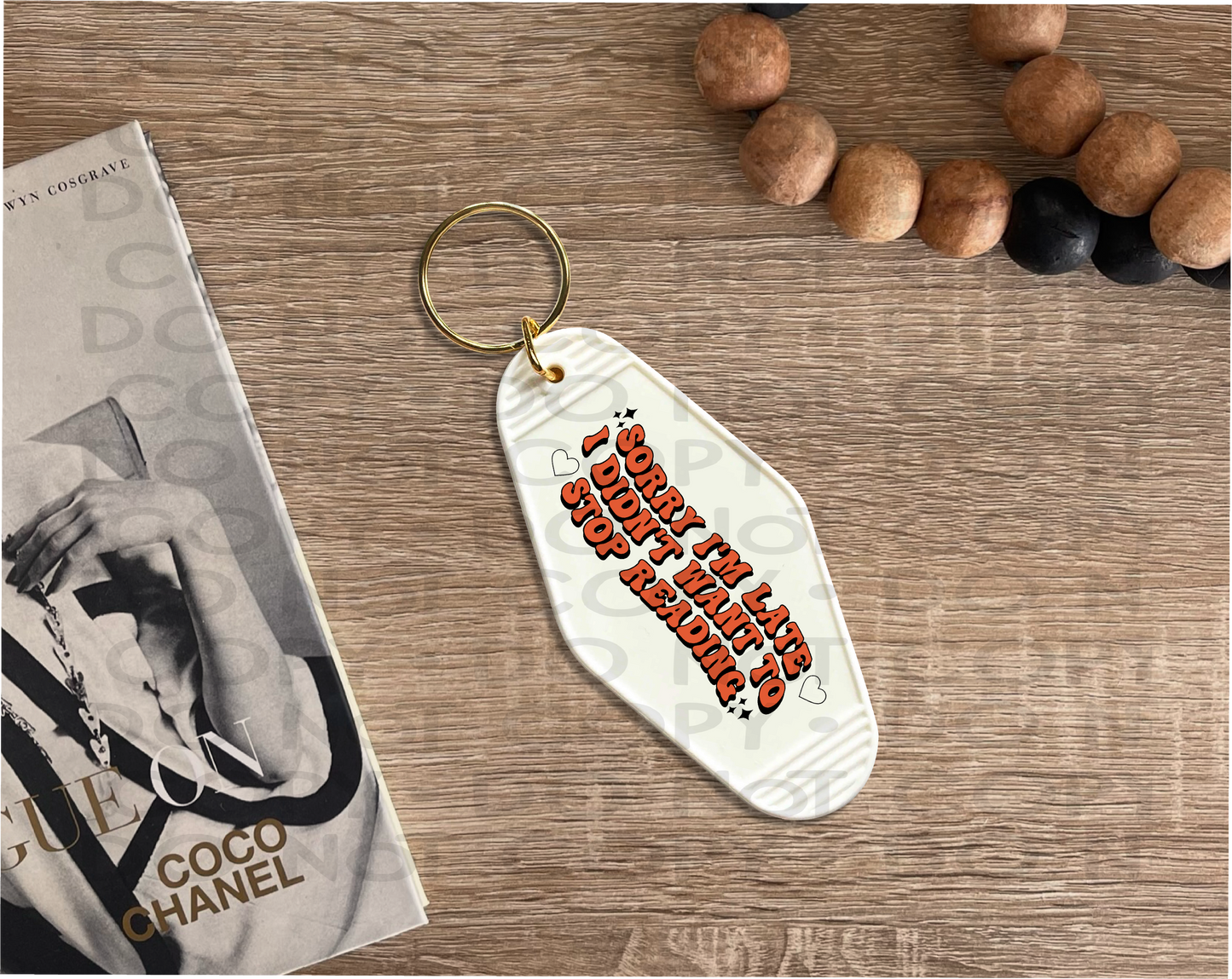 Didn't want to stop reading - UV DTF Keychain Decal