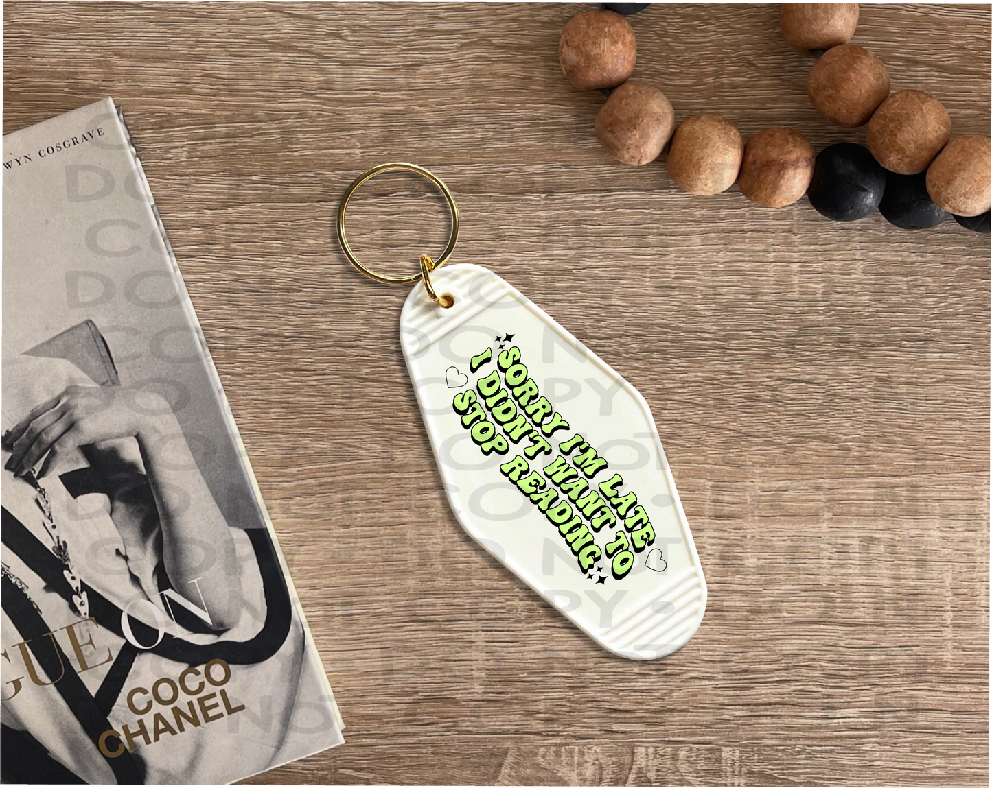 Didn't want to stop reading - UV DTF Keychain Decal