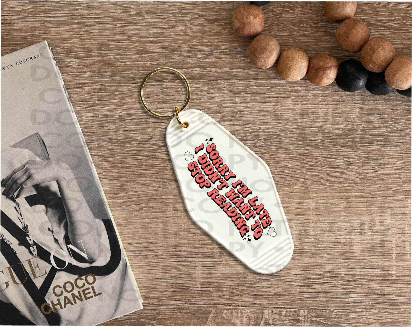 Didn't want to stop reading - UV DTF Keychain Decal