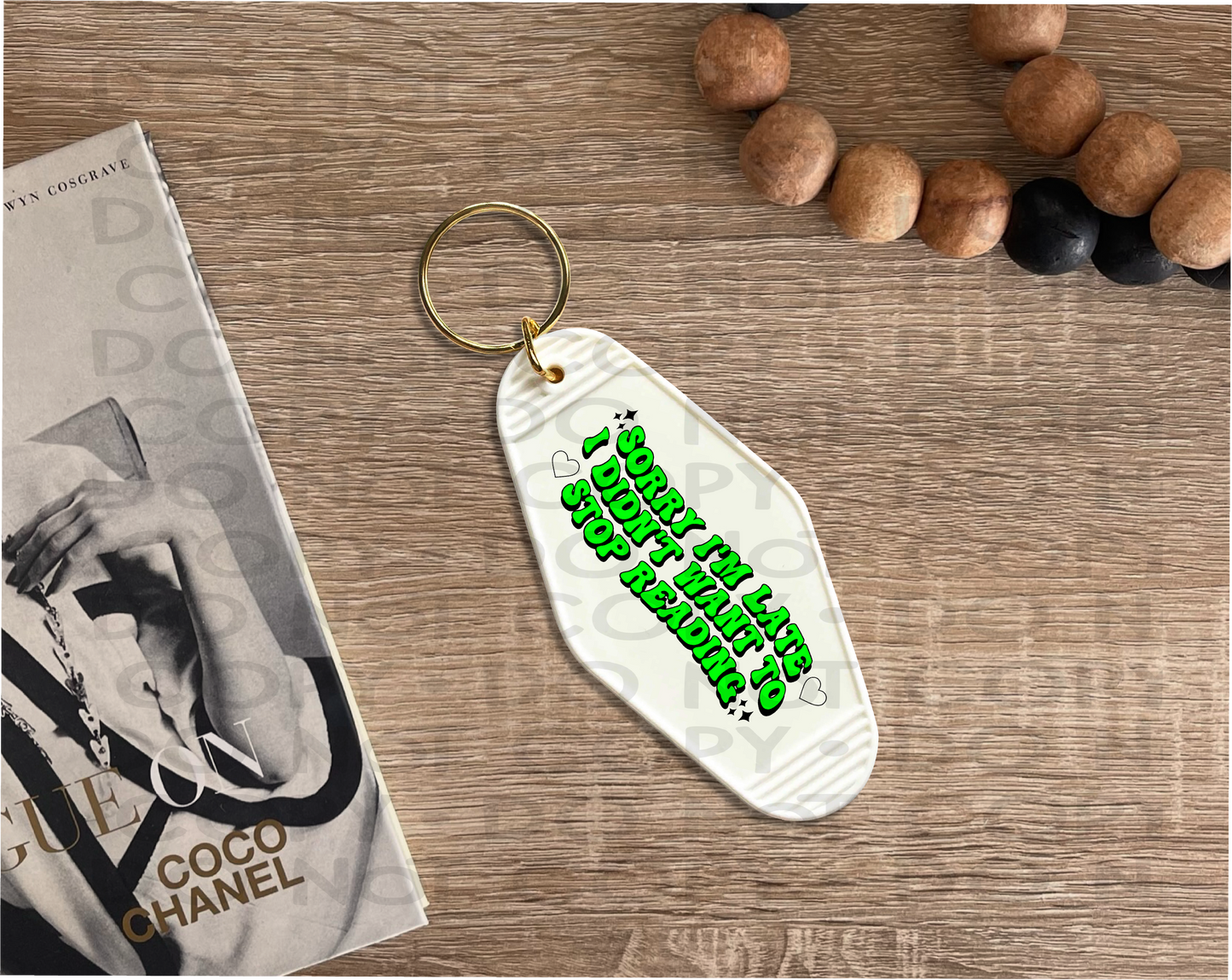 Didn't want to stop reading - UV DTF Keychain Decal