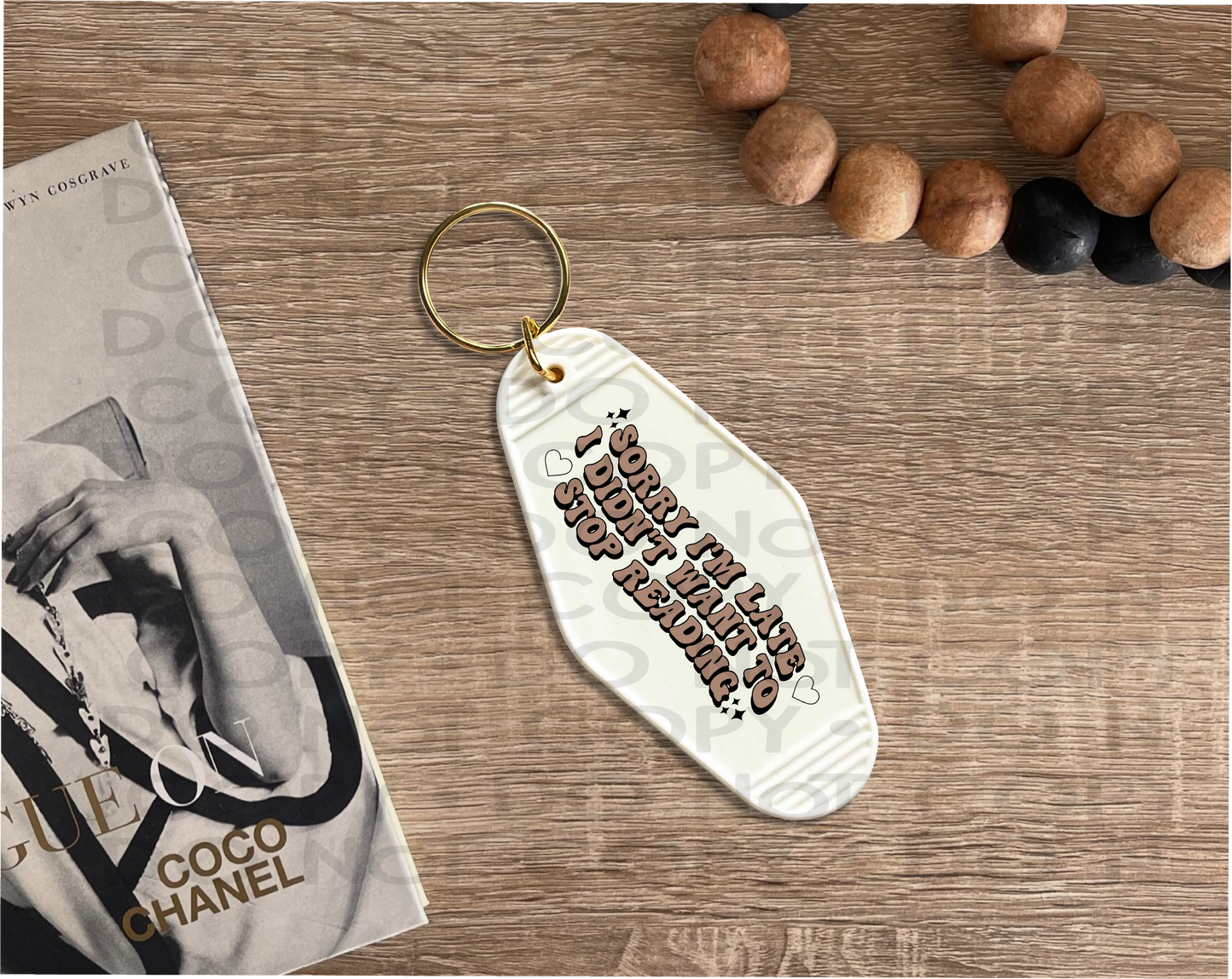 Didn't want to stop reading - UV DTF Keychain Decal