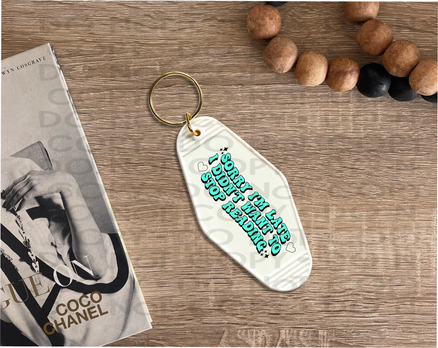 Didn't want to stop reading - UV DTF Keychain Decal