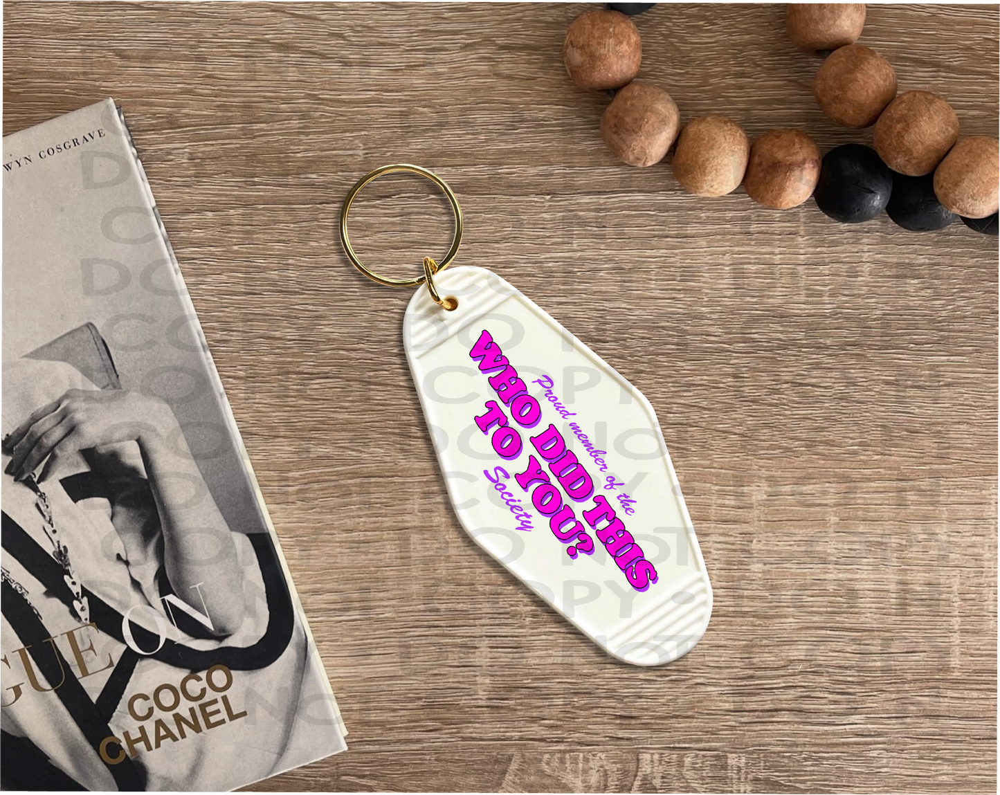 Who Did this to you - UV DTF Keychain Decal