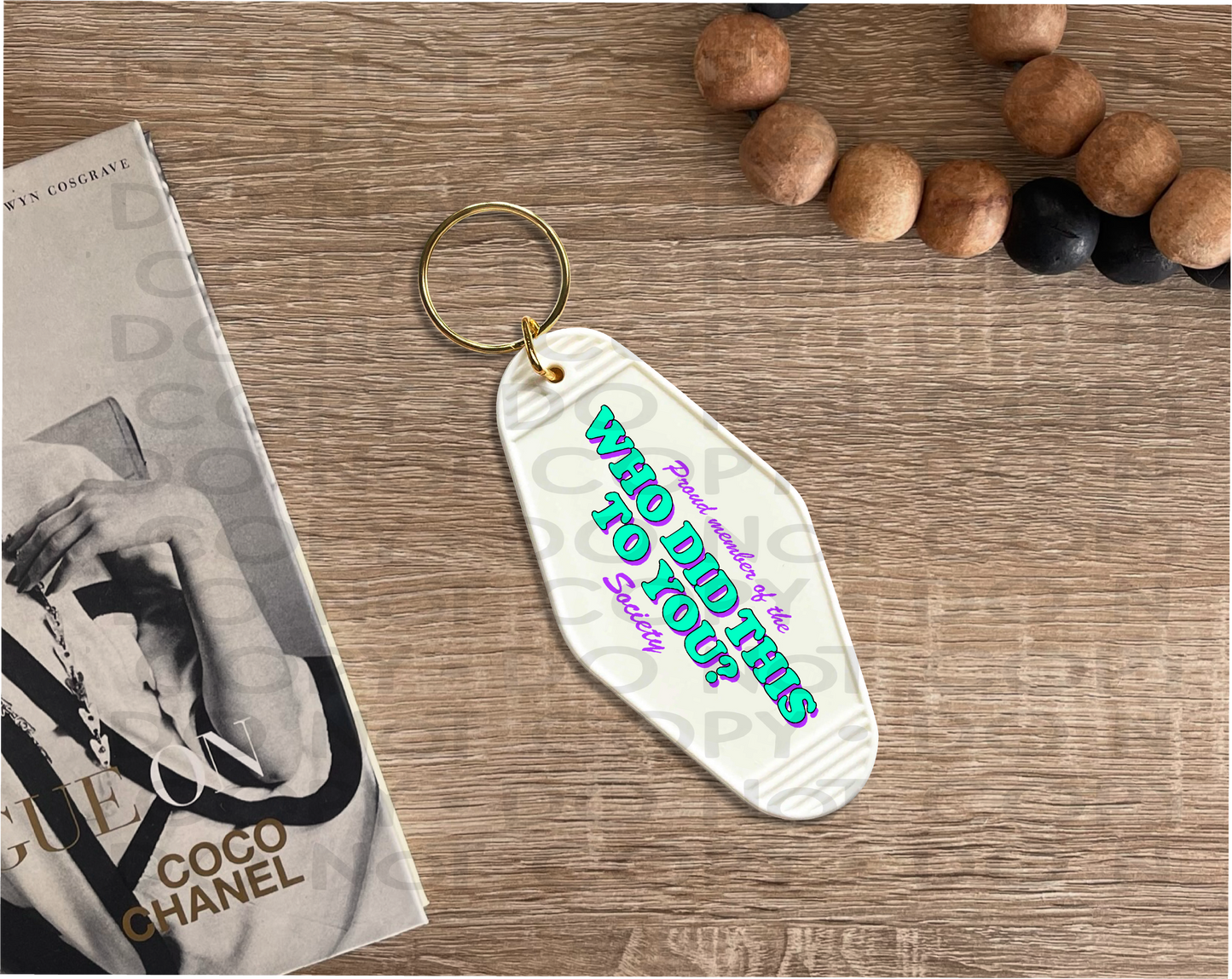 Who Did this to you - UV DTF Keychain Decal