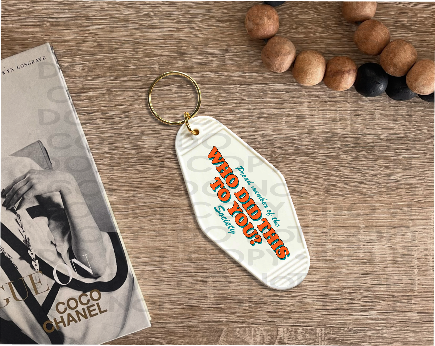 Who Did this to you - UV DTF Keychain Decal