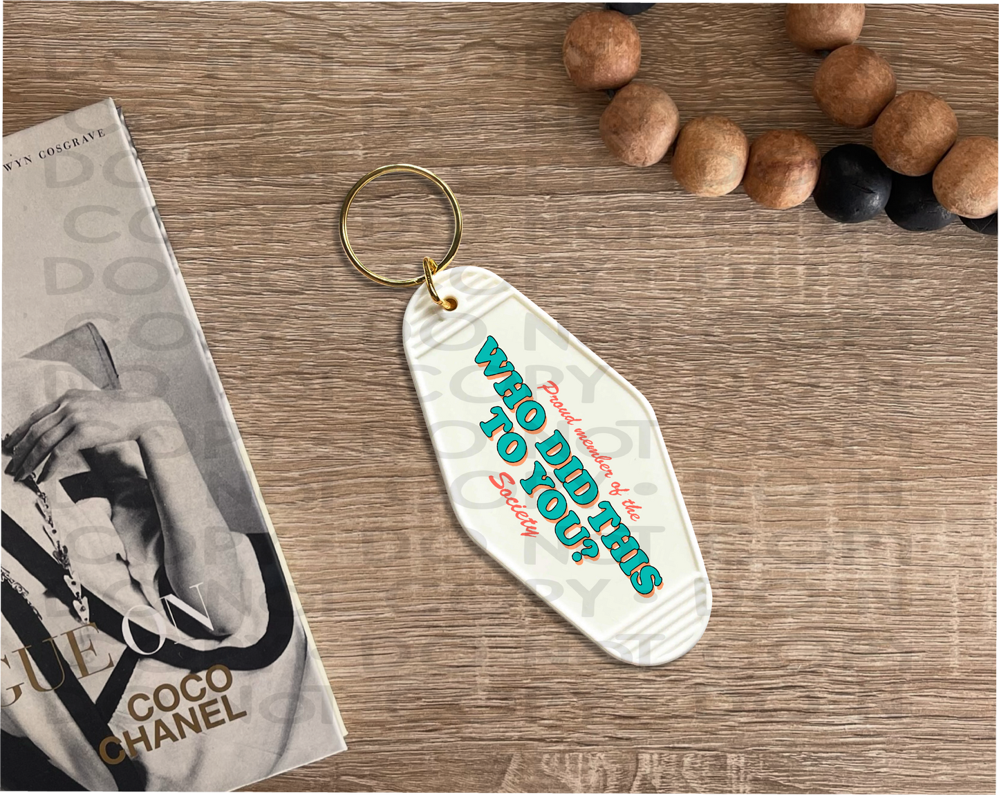 Who Did this to you - UV DTF Keychain Decal