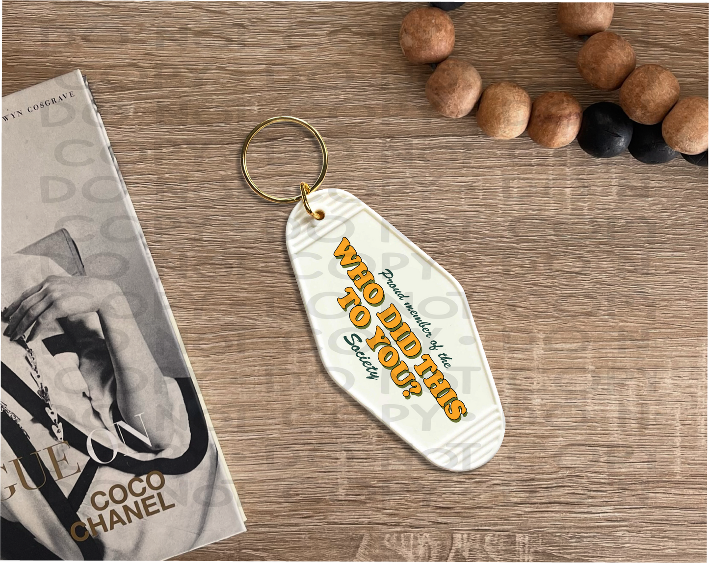 Who Did this to you - UV DTF Keychain Decal