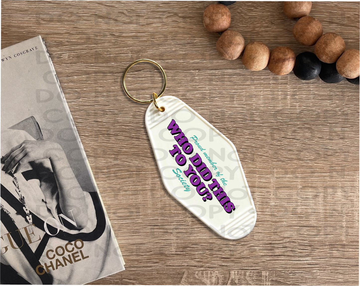 Who Did this to you - UV DTF Keychain Decal