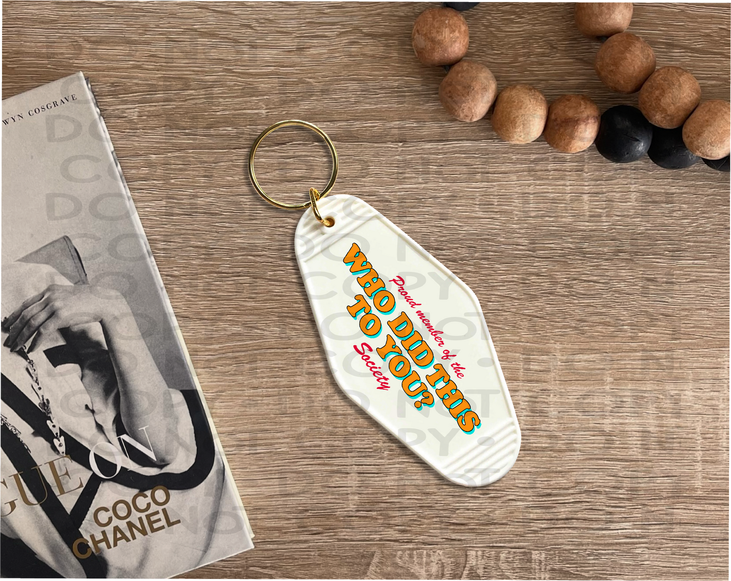 Who Did this to you - UV DTF Keychain Decal