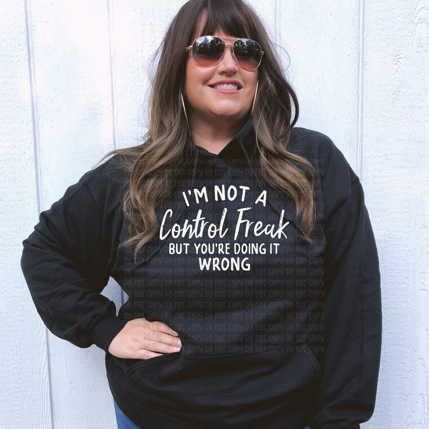 Control freak, white - DTF