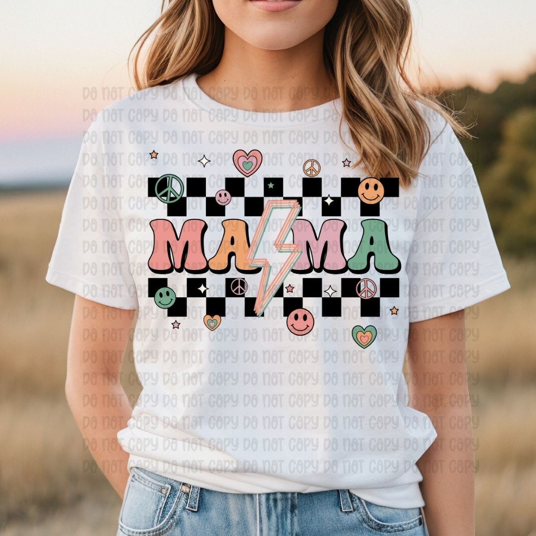Retro Mama Checkered - DTF