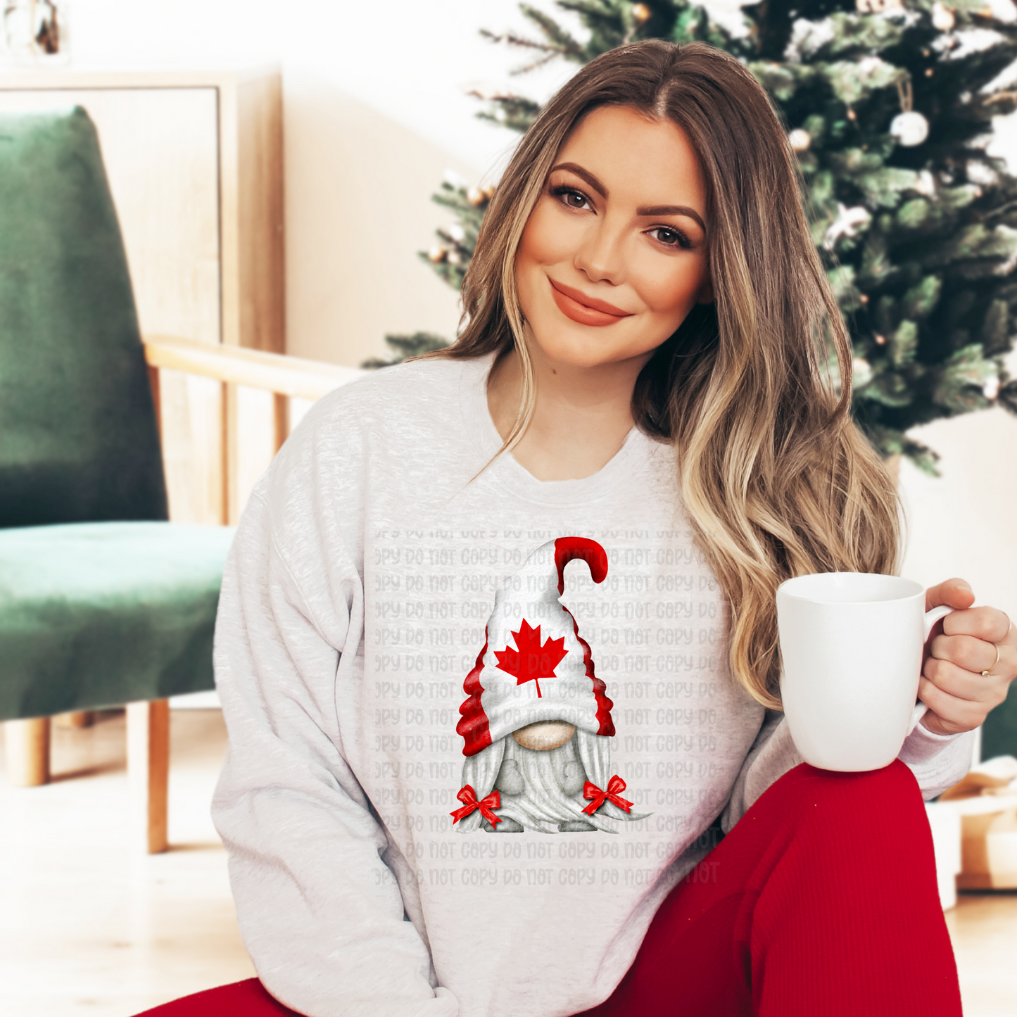 Canadian gnome with pigtails - DTF