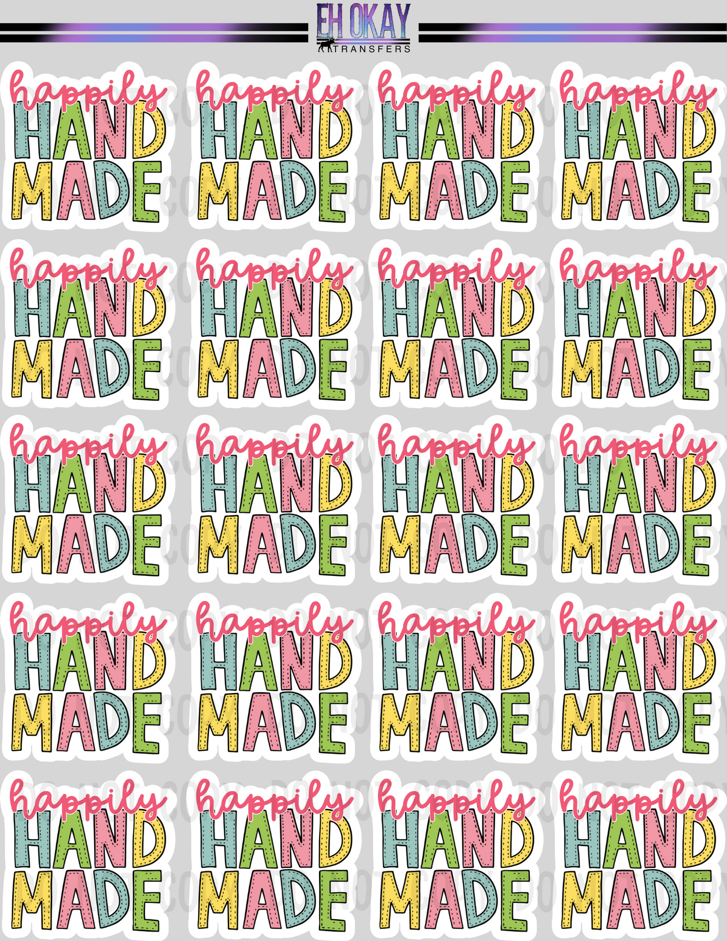 Handmade - Vinyl sticker sheet