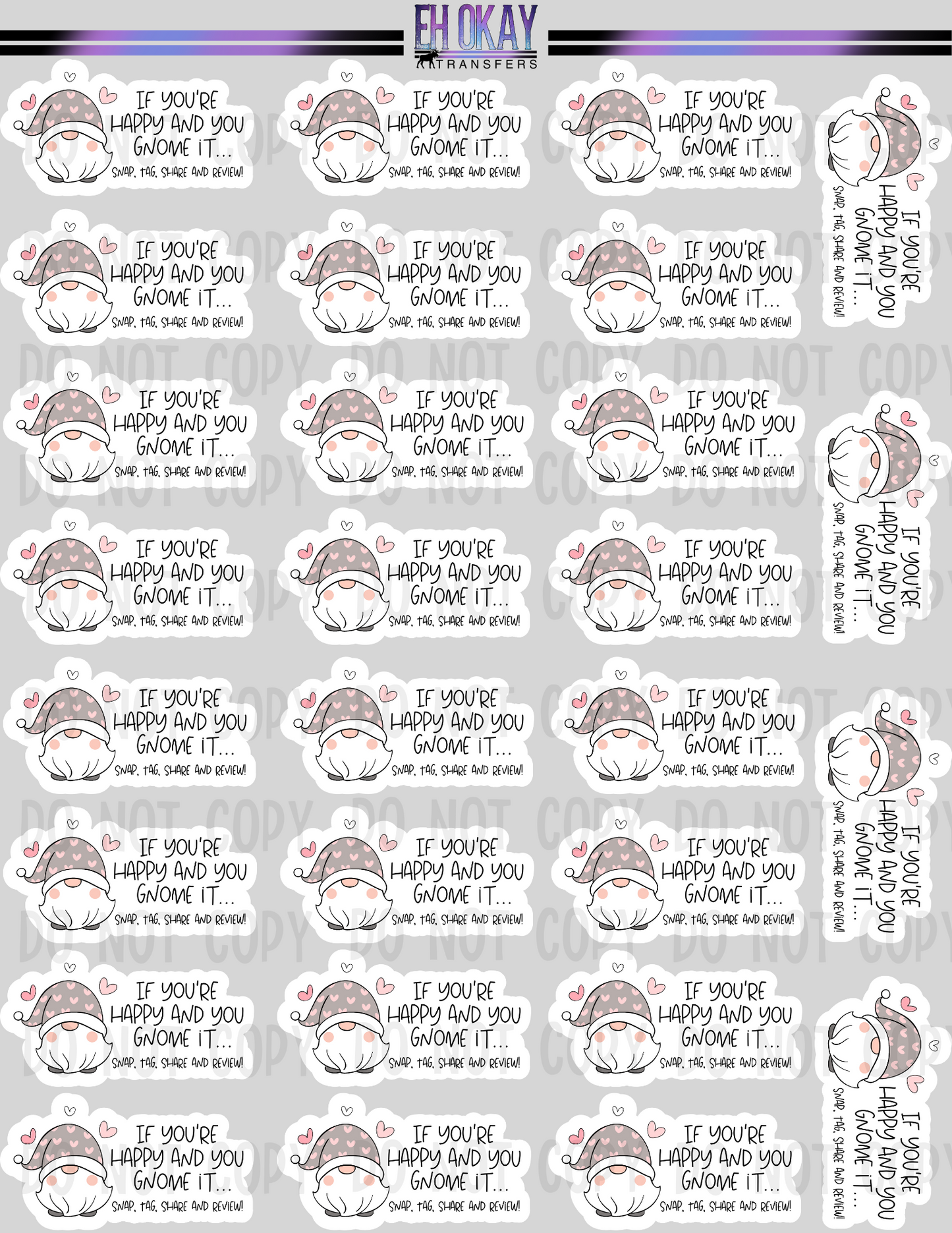 Snap and share - Vinyl sticker sheet