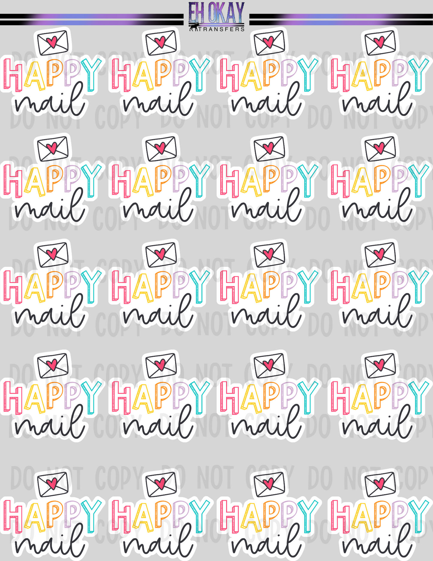 Happy Mail - Vinyl sticker sheet