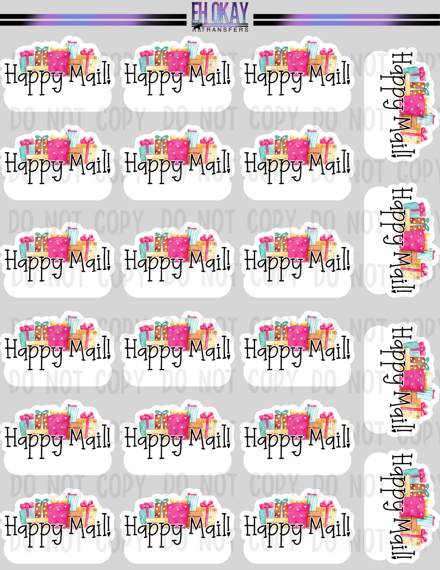 Happy Mail - Vinyl sticker sheet