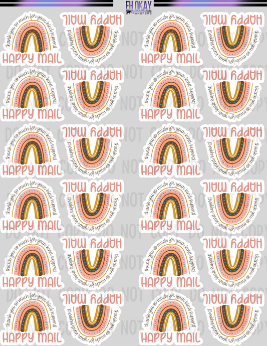 Happy Mail - Vinyl sticker sheet