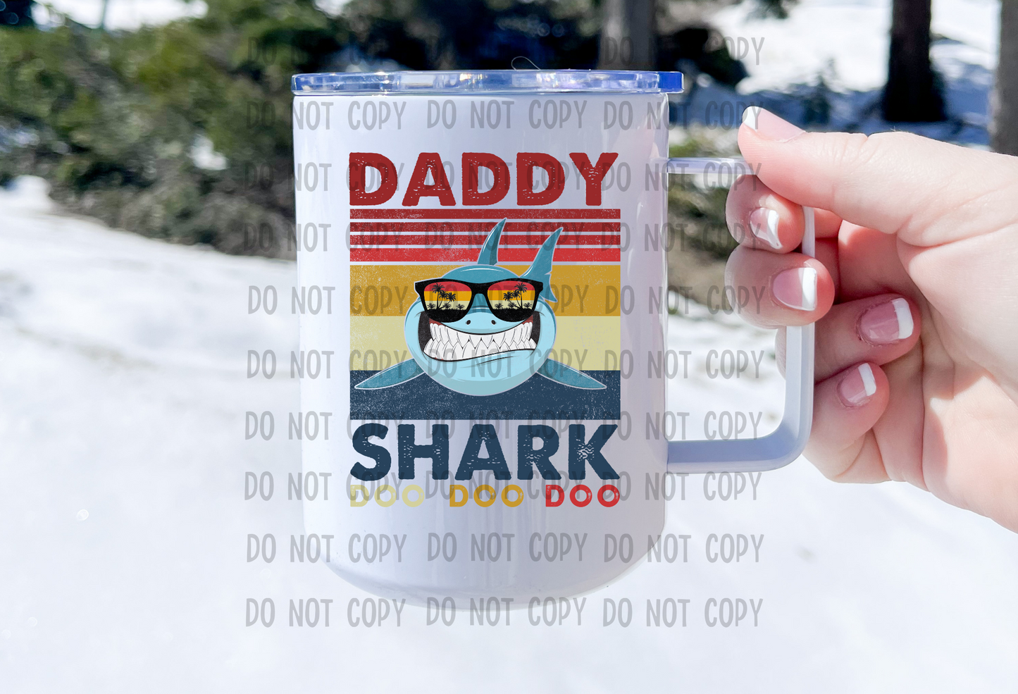 Daddy Shark - UV DTF Decal