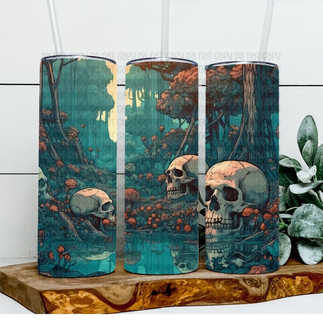 Forest Skulls - Sublimation 20oz Tapered or Straight Wrap