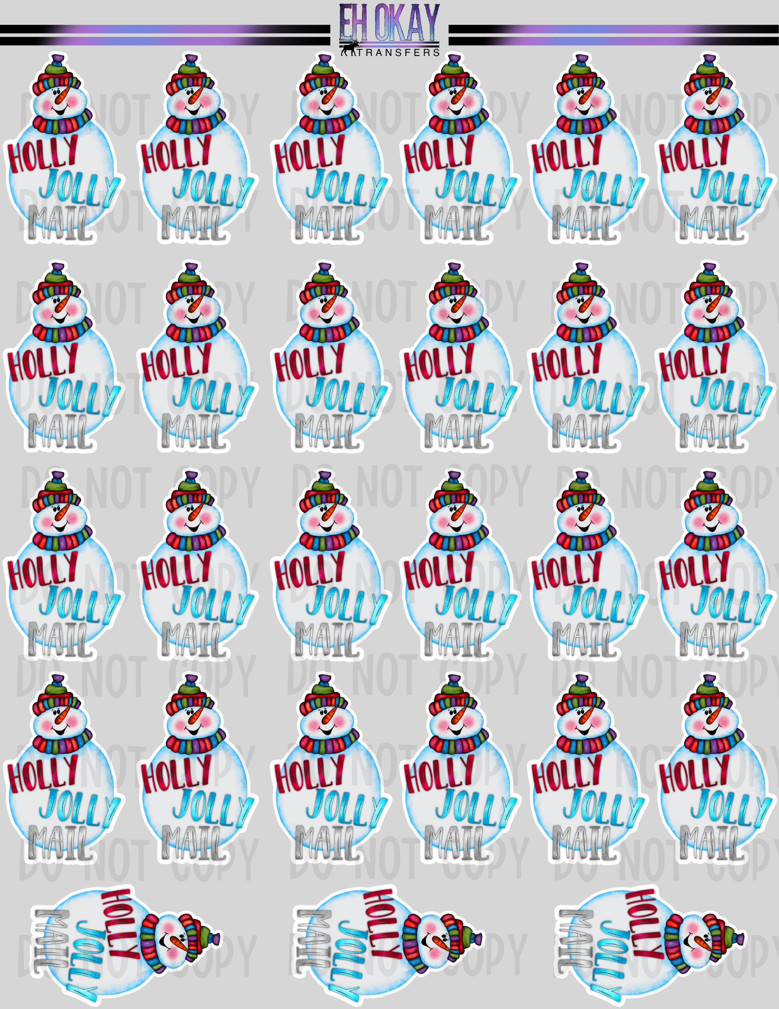 Jolly Mail - Vinyl sticker sheet – Eh Okay Transfers