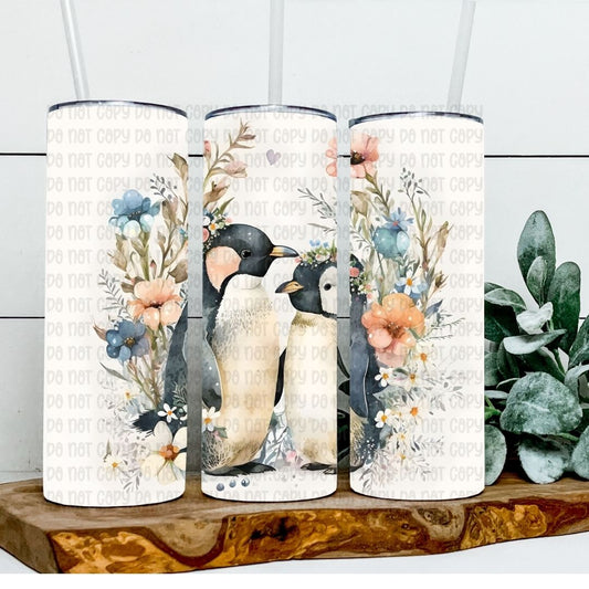 Penguins - Sublimation 20oz Skinny Straight Wrap