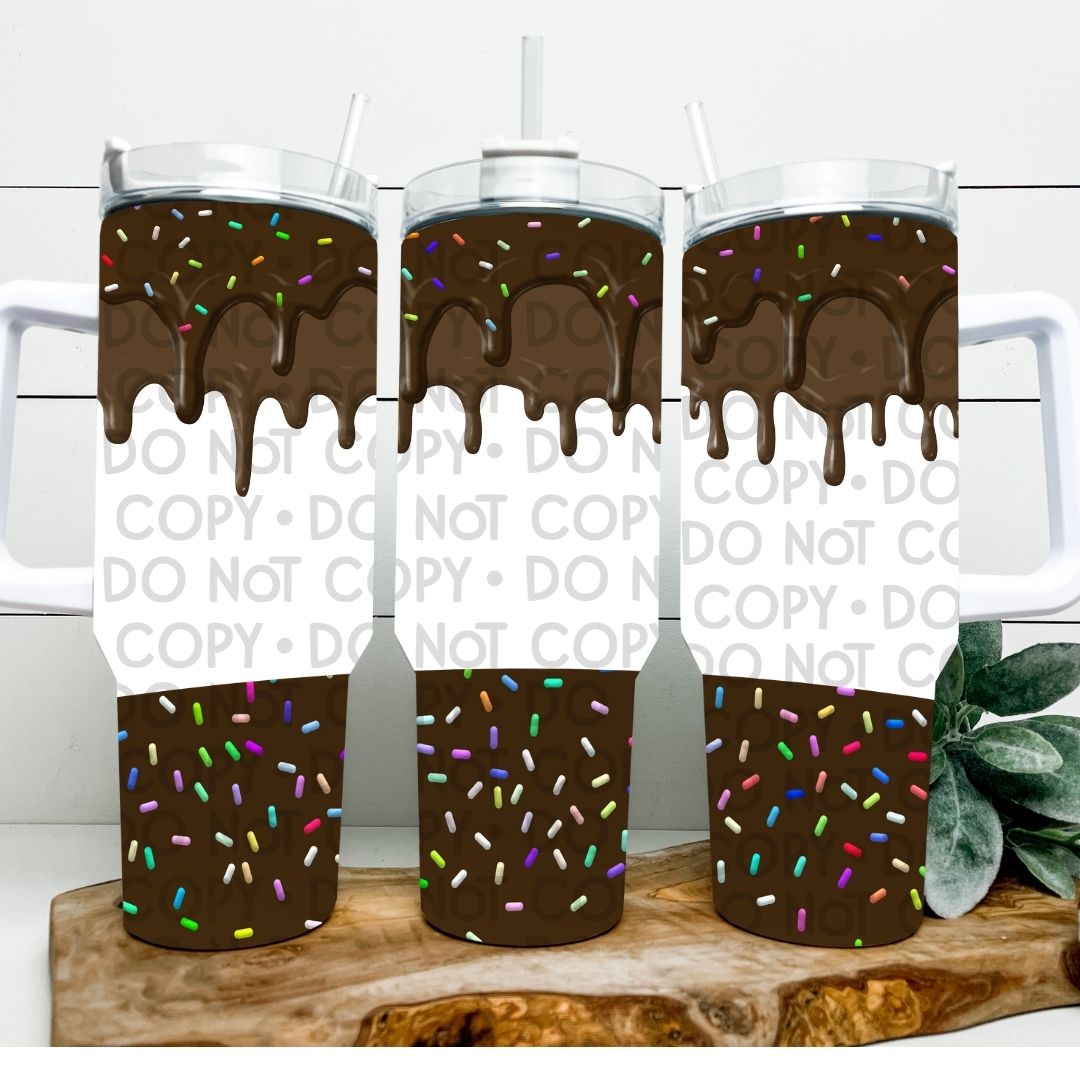 Chocolate & Sprinkles - 40oz  Sublimation Wrap