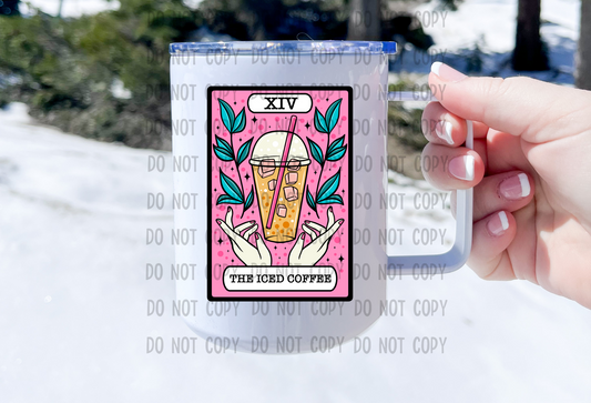 The iced coffee Tarot - UV DTF Decal