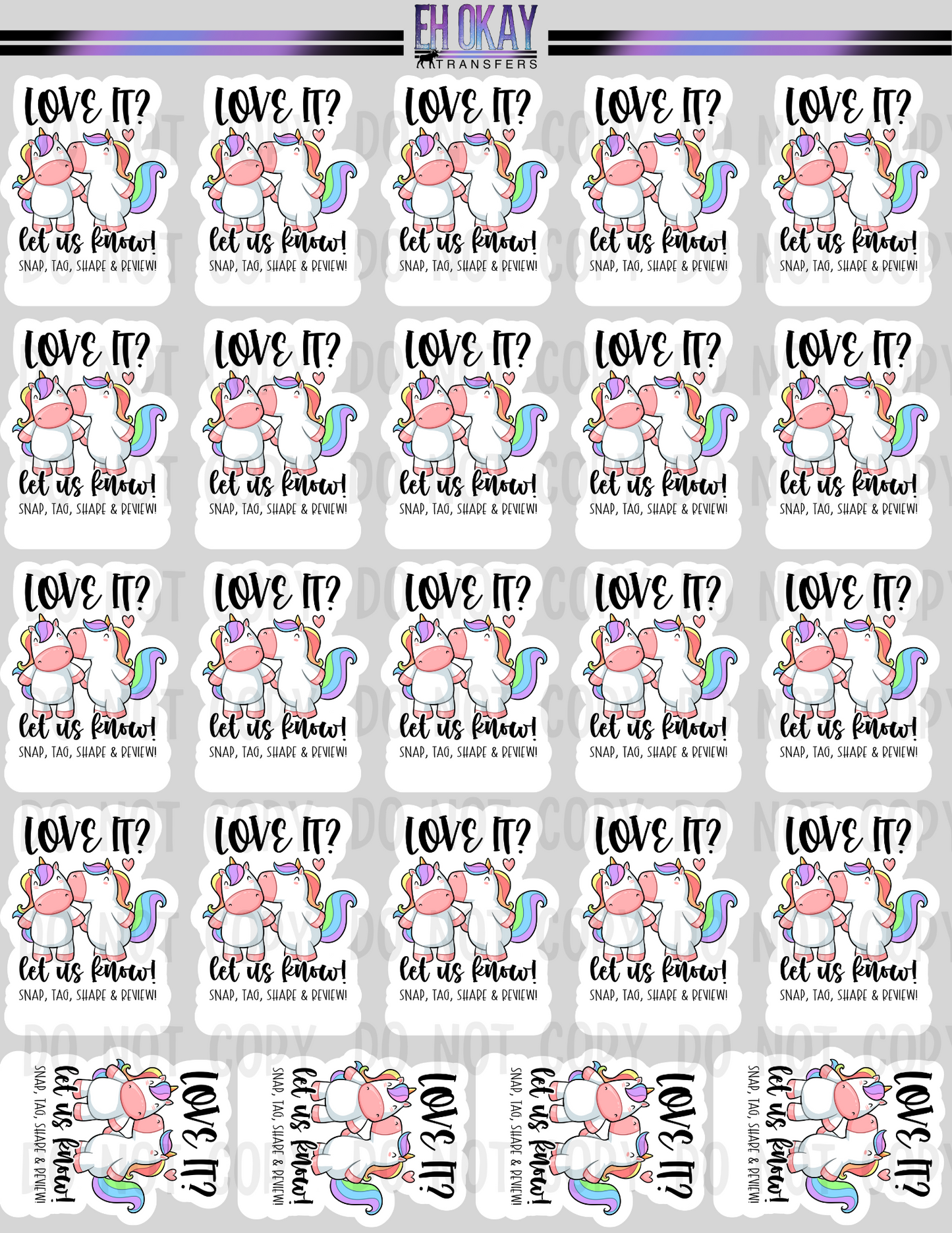 Snap tag and share - Vinyl sticker sheet