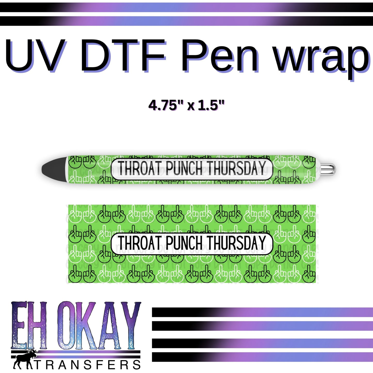 Throat Punch Thursday Pen Wrap - UV DTF