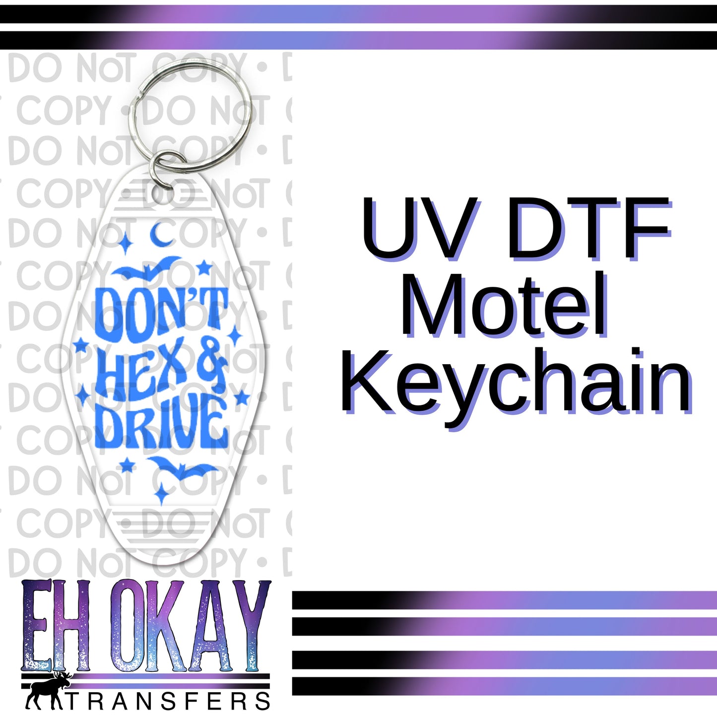 Don't Hex & Drive  - UV DTF Keychain Decal