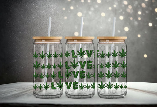 Love MaryJane Leaves Wrap 16oz - UV DTF