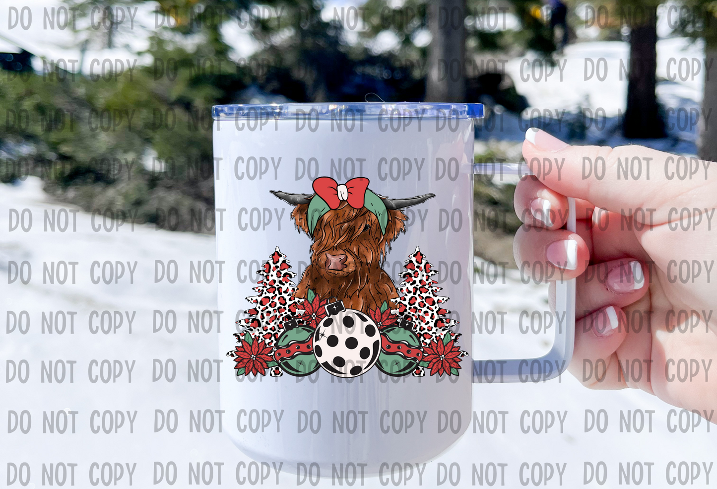 Christmas Cow - UV DTF Decal