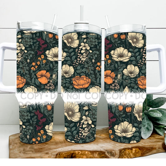 Floral - 40oz  Sublimation Wrap