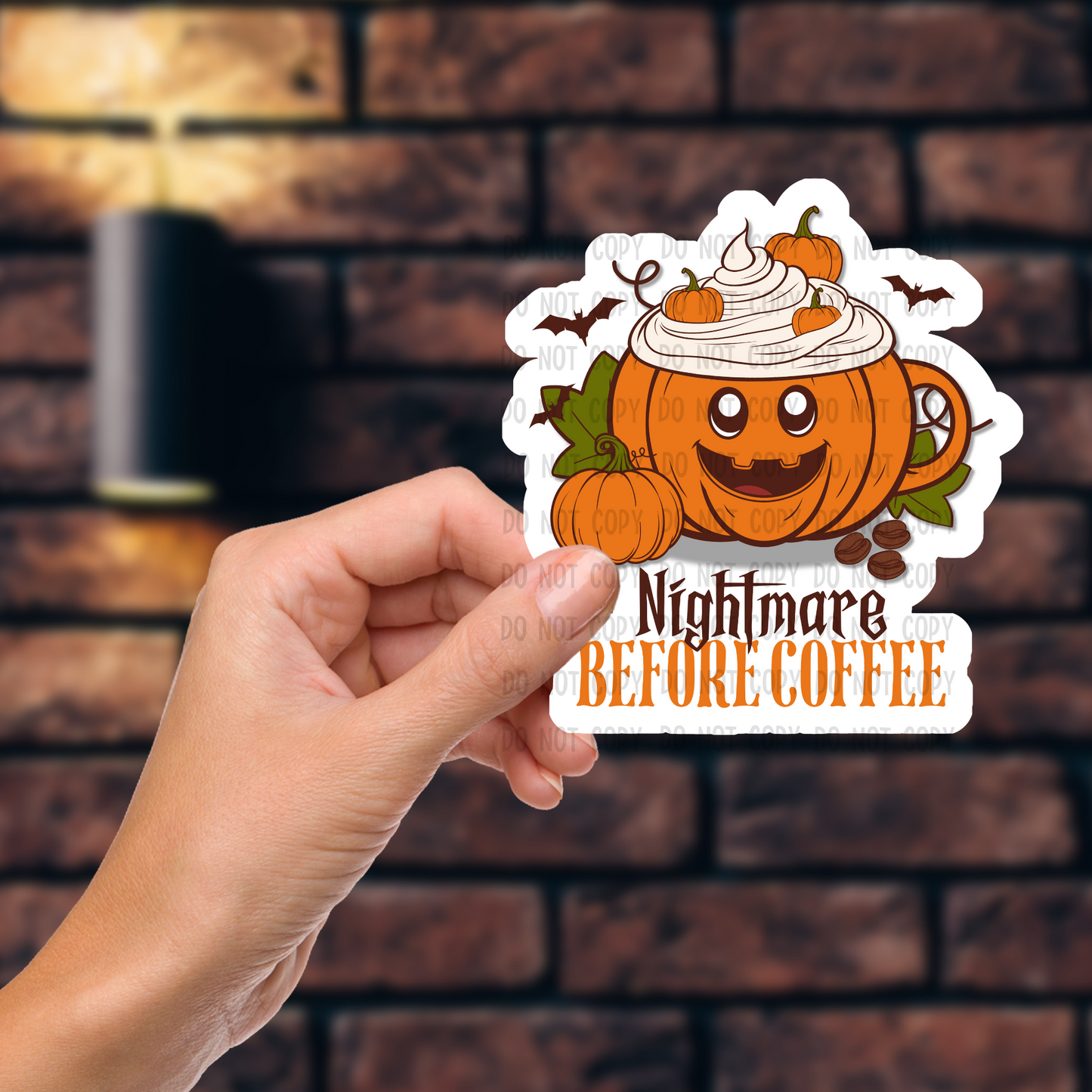 Nightmare before coffee - Vinyl Sticker